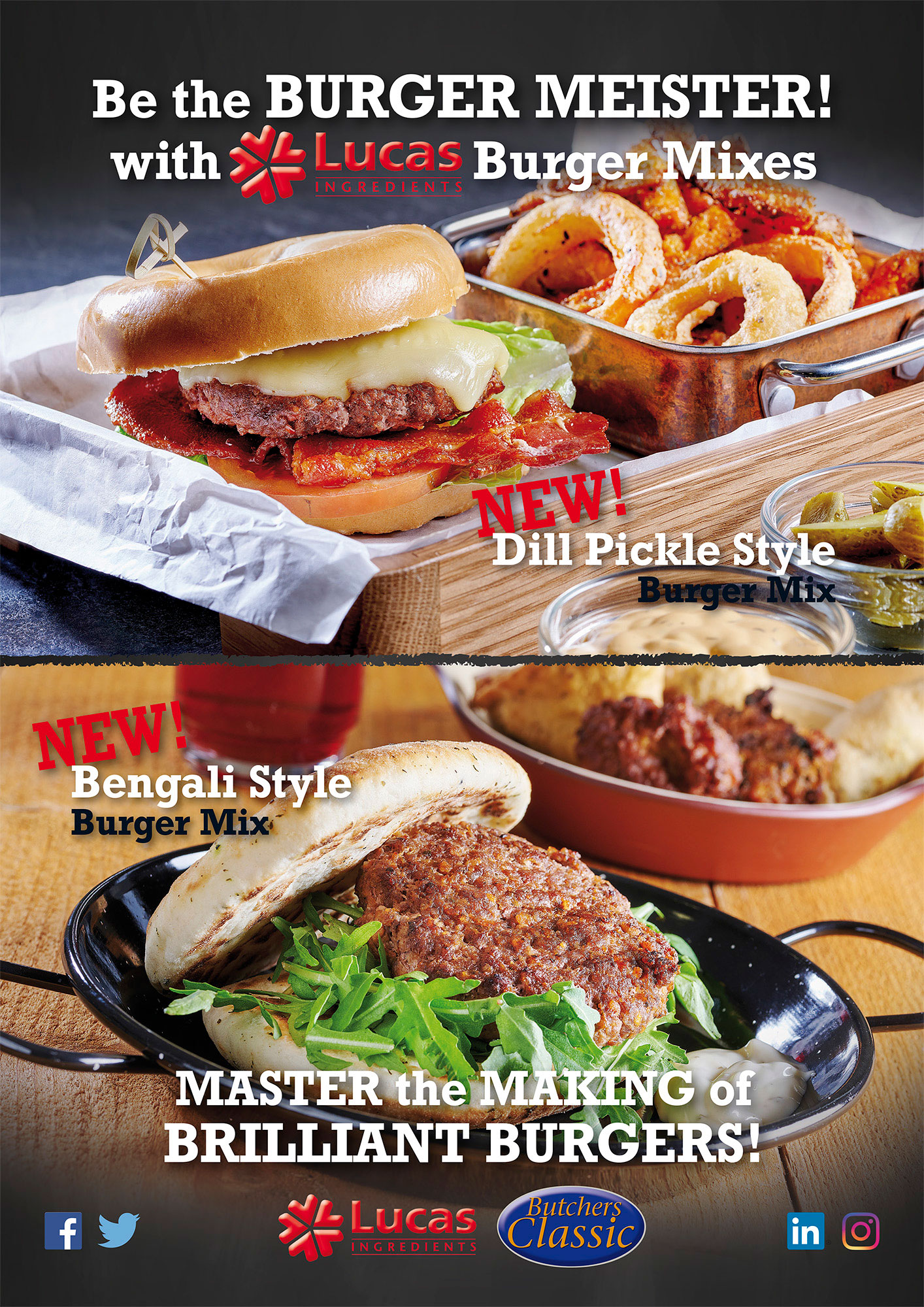 NEW! Butchers Classic Burger Mixes Lucas Ingredients